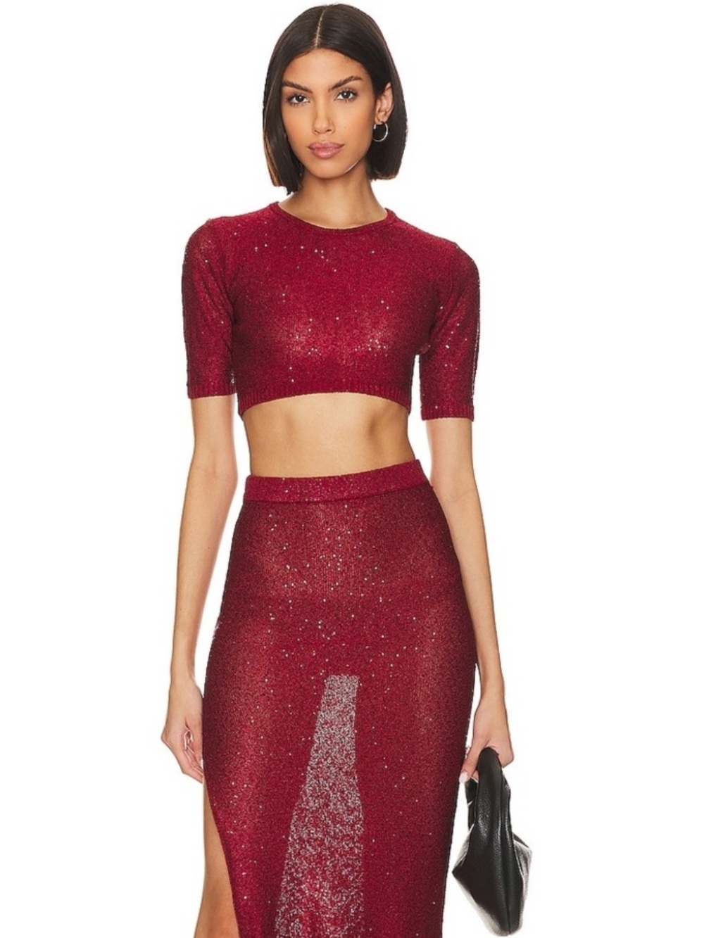 NWT MISA Los Angeles Darya Sparkle script Top ~ Size XS Available, Retails $275
